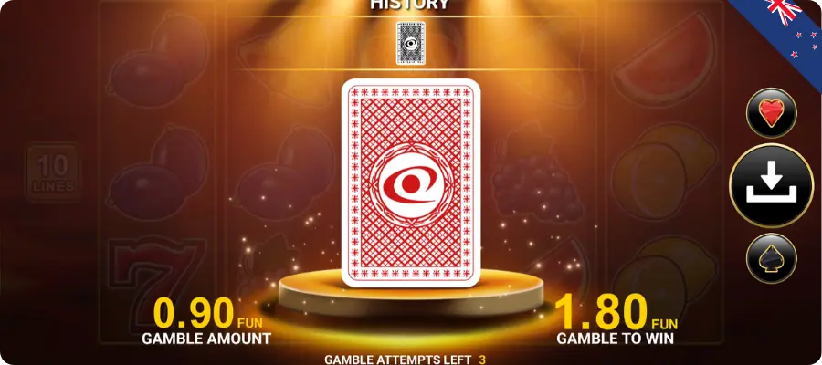 Gamble feature on the Shining Crown slot
