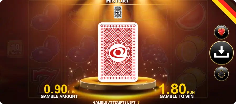 Gamble-Funktion im Shining Crown slot