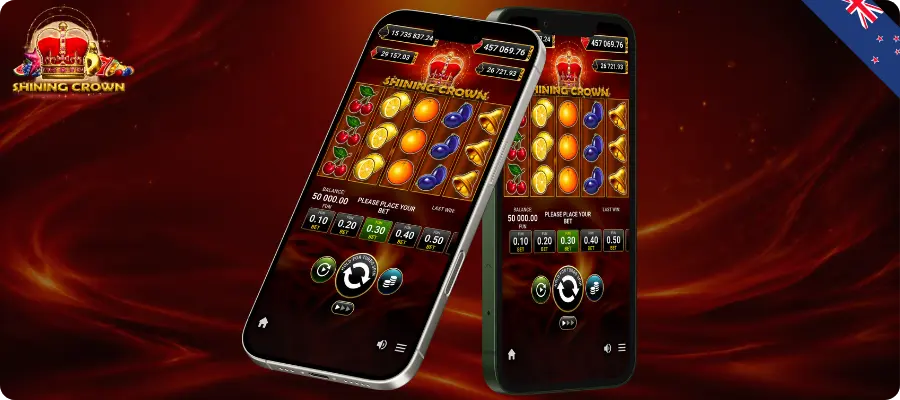 Left-Handed play mode on the Shining Crown slot