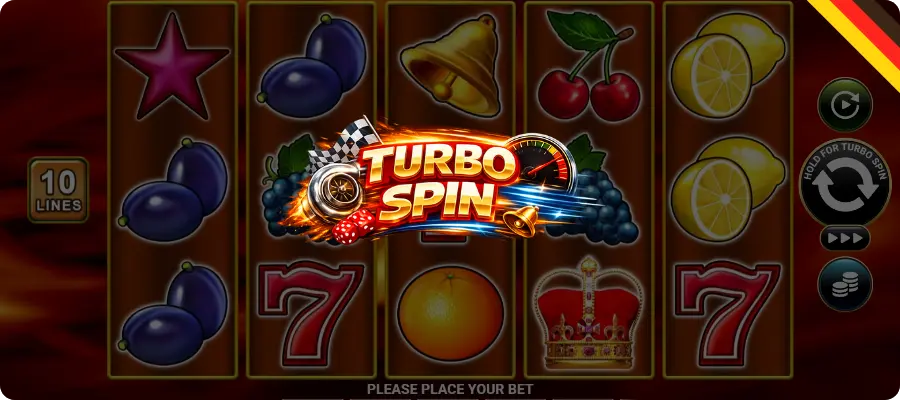 Turbo Spin-Modus im Shining Crown slot